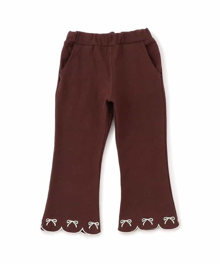 下襬波浪邊針織長褲 10分丈