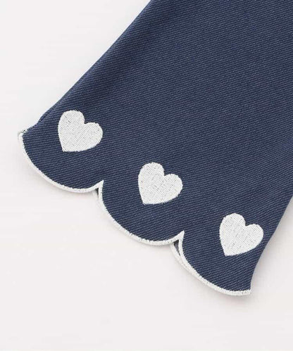 下襬波浪邊針織長褲 10分丈