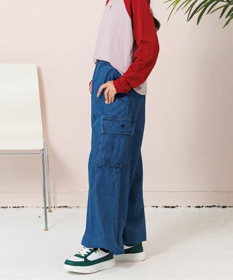 前字母印花工裝褲