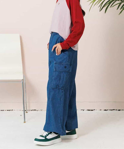 前字母印花工裝褲