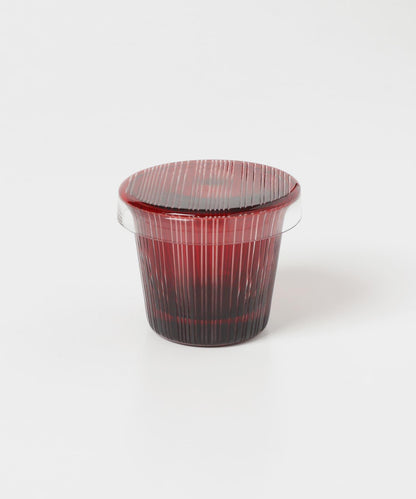 廣田硝子 蓋杯 滝縞