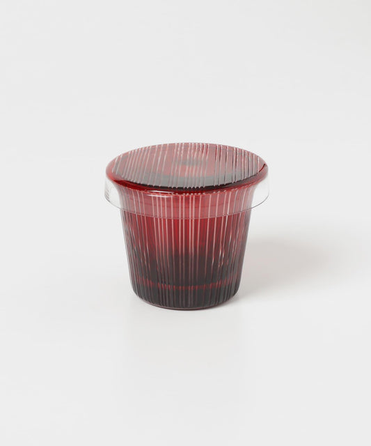 廣田硝子 蓋杯 滝縞