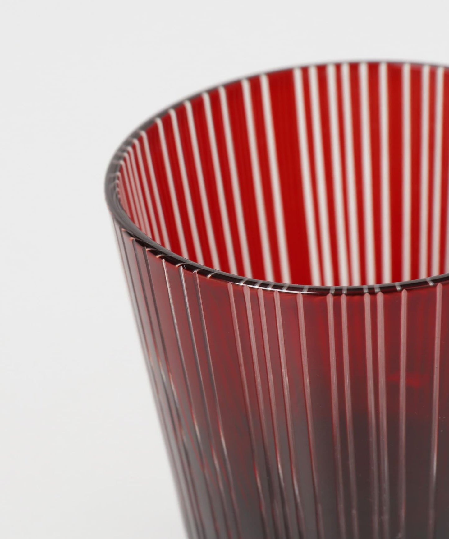 廣田硝子 蓋杯 滝縞