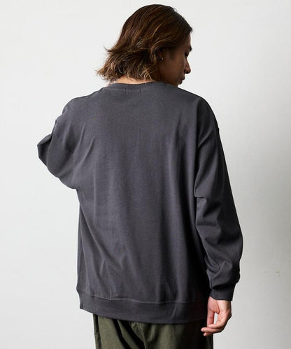 寬鬆版型 USA棉亨利領長袖T恤