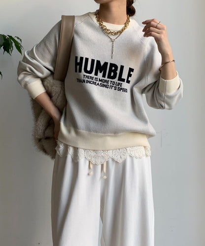 提花標語針織衫