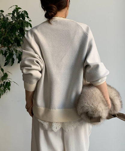 提花標語針織衫