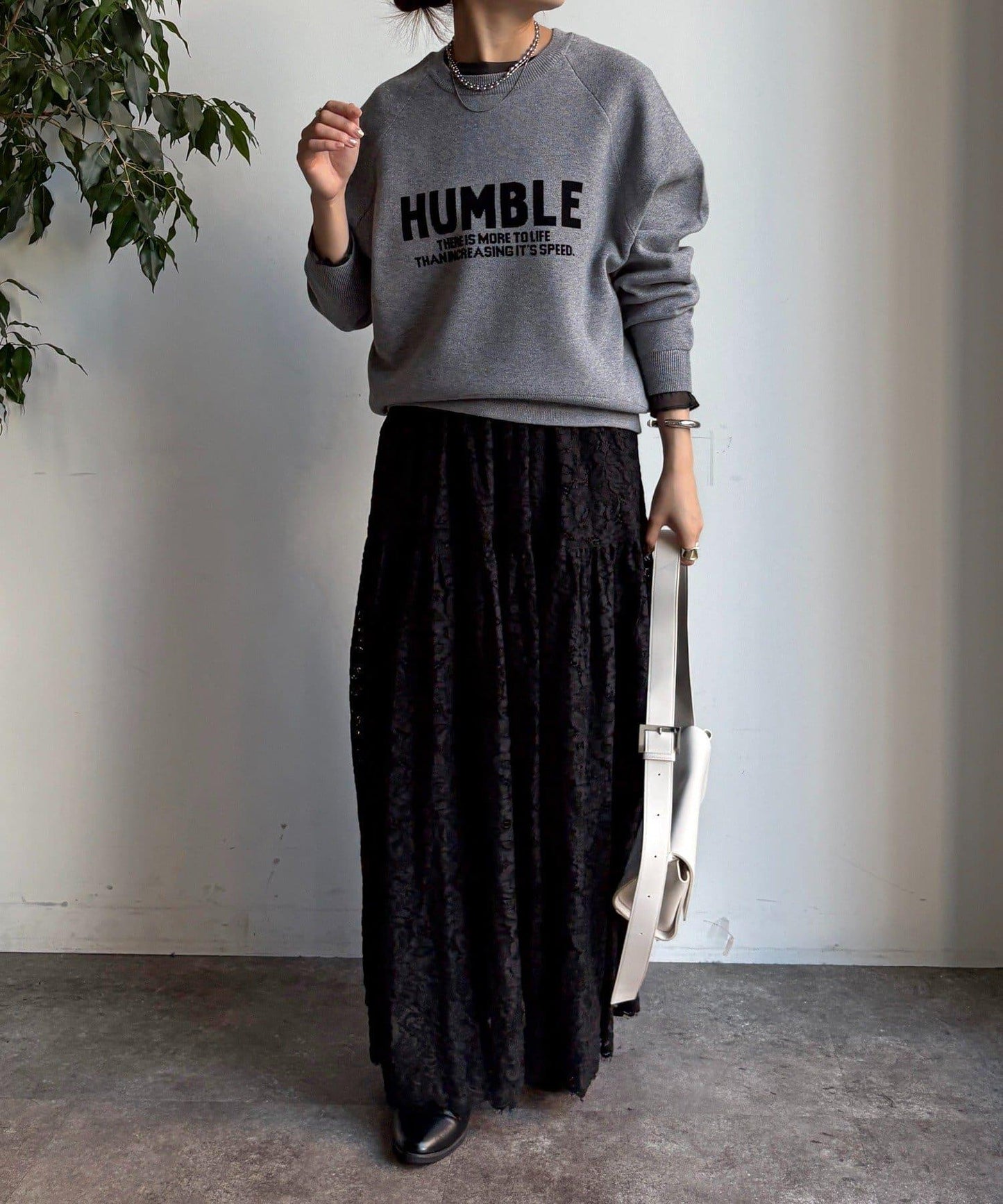 提花標語針織衫