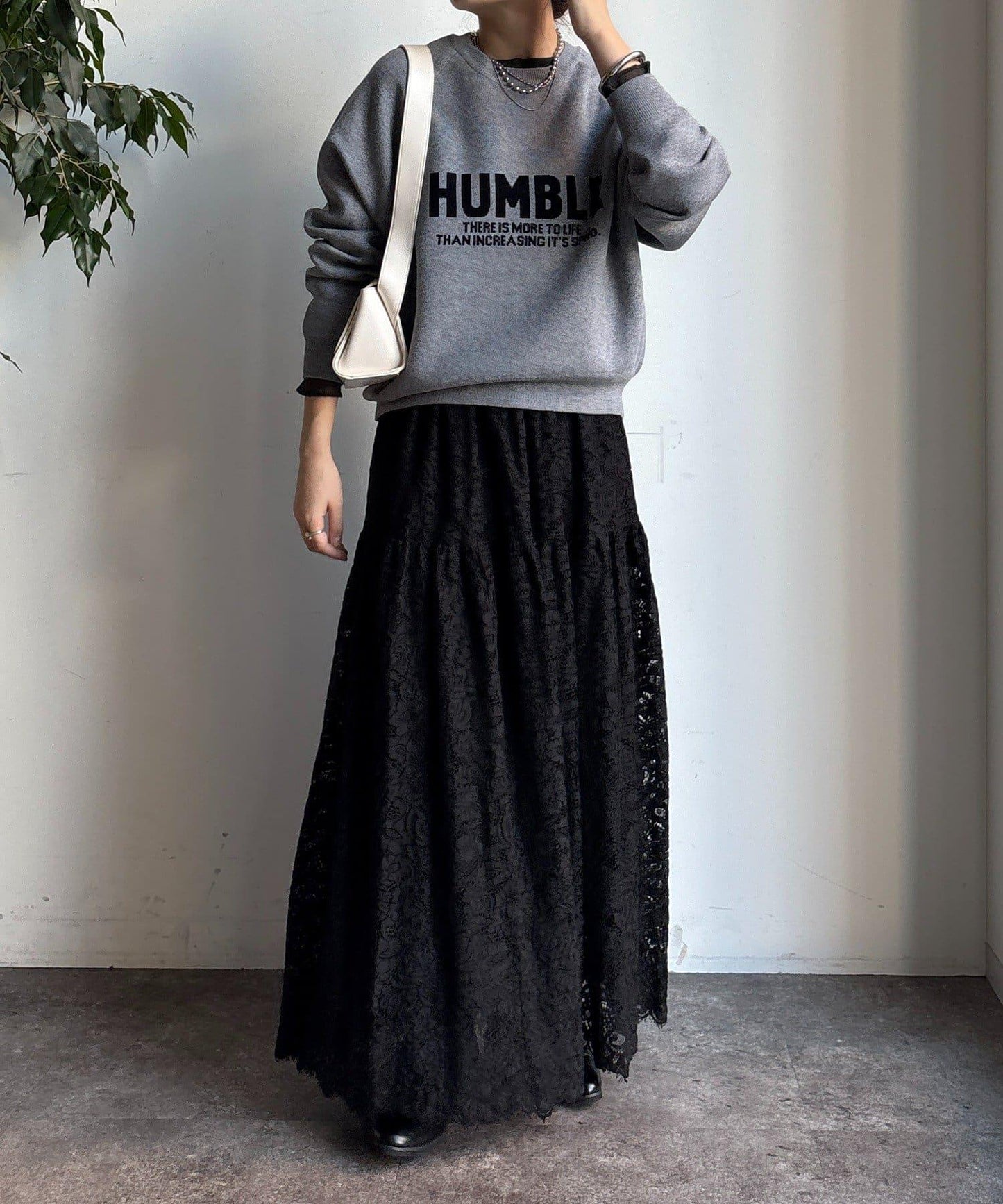 提花標語針織衫