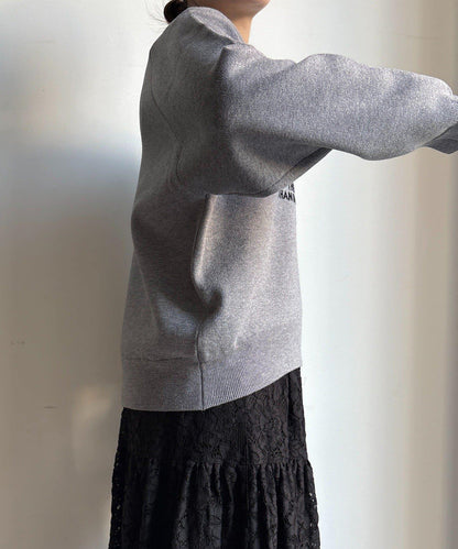 提花標語針織衫