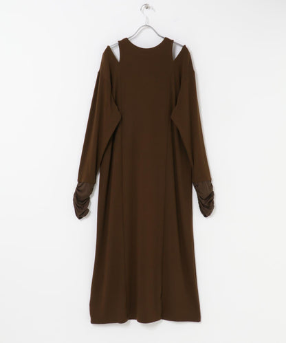 露肩連衣裙