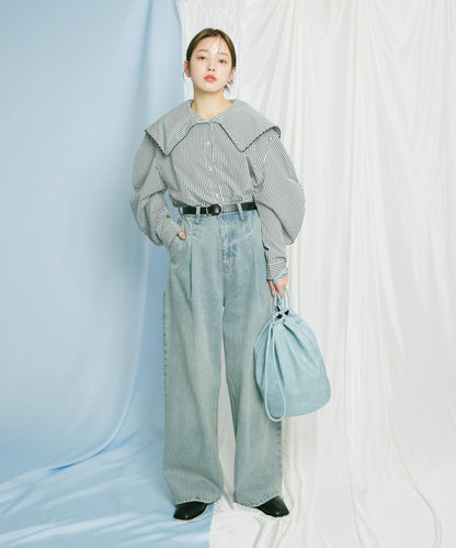 單肩束口包