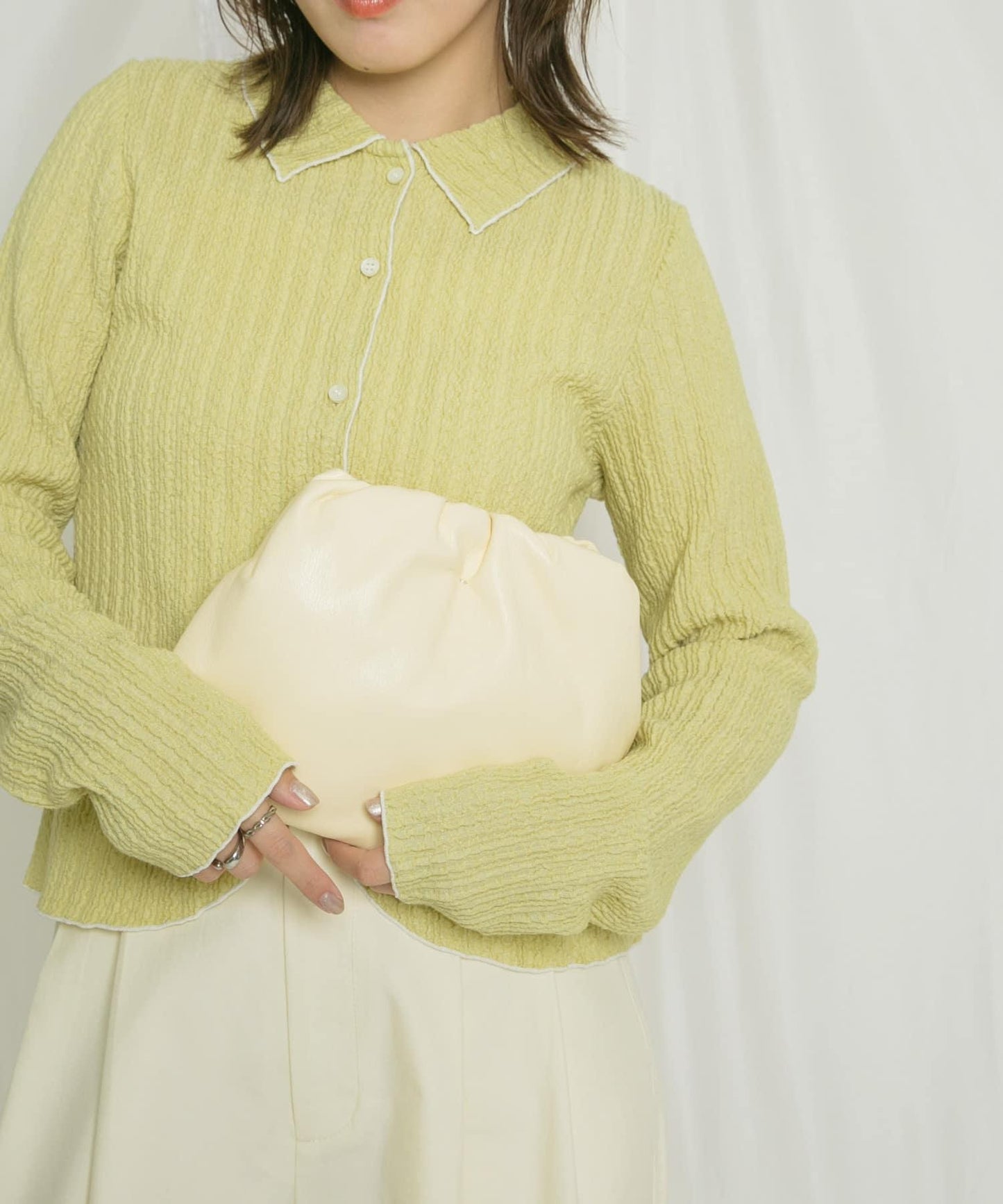 球形鏈條褶皺手提包