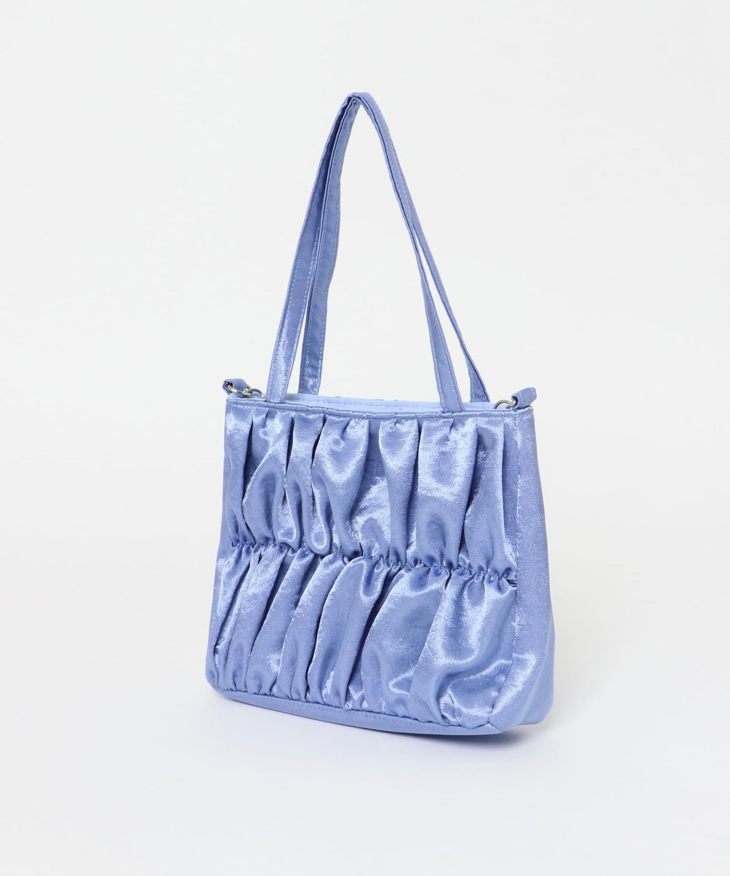 緞面褶皺手提包