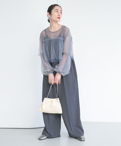 球形鏈條褶皺手提包