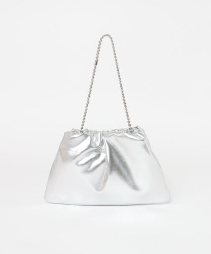 球形鏈條褶皺手提包