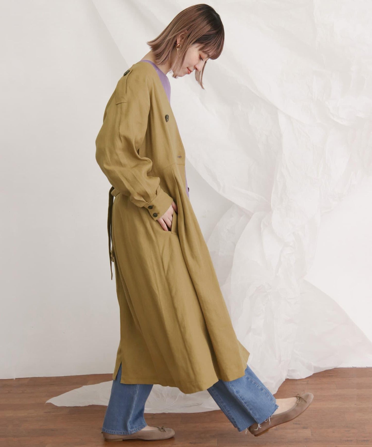 風衣連衣裙大衣∴