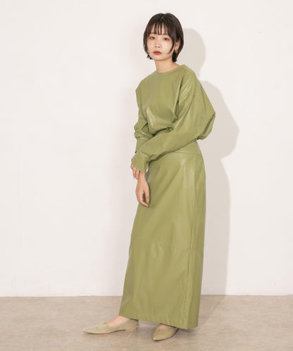 仿皮襯衫