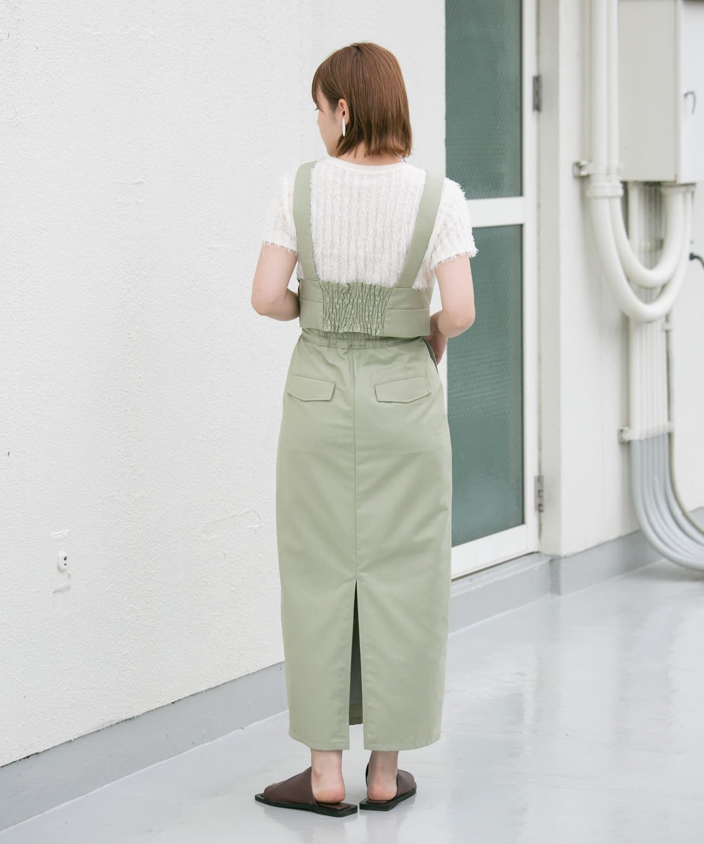 吊帶背心套裝連衣裙