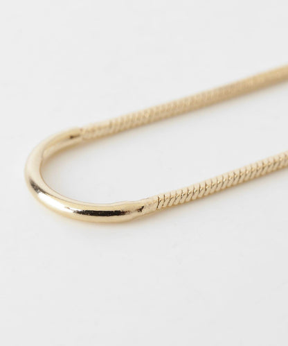 長橢圓鏈條耳環