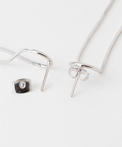 長橢圓鏈條耳環