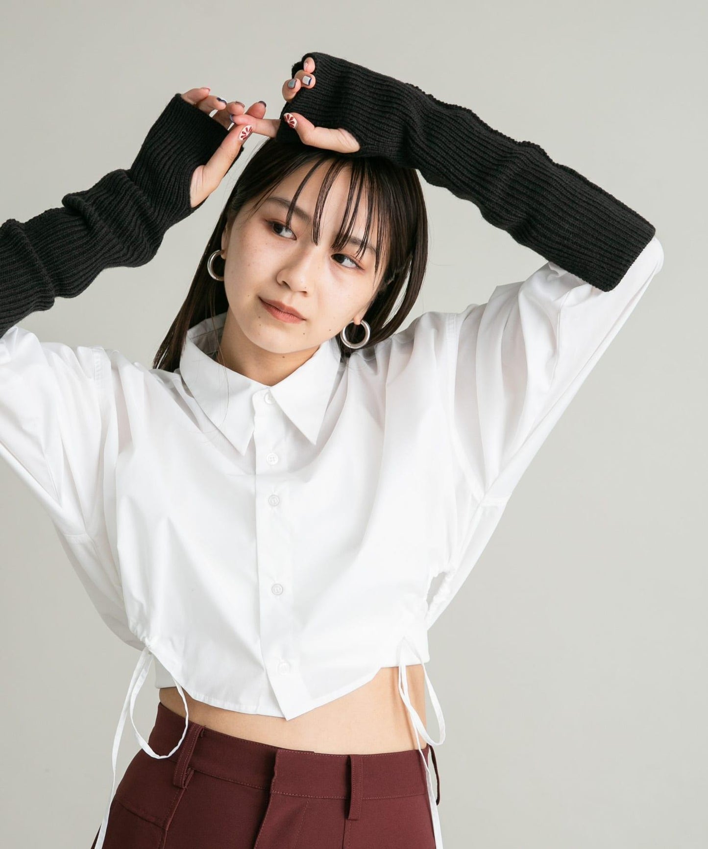 開叉羅紋袖套