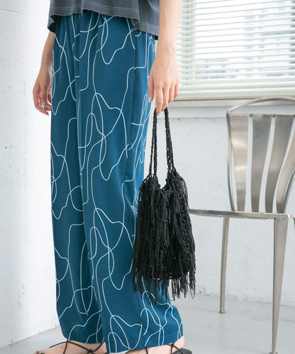 流蘇針織手提包