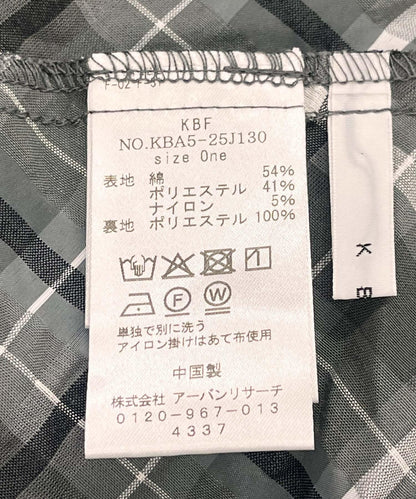 透視格紋I型裙