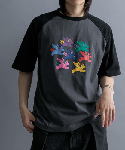 『聯名』SHUHEI KOKI×SENSE OF PLACE 拼色插肩袖T恤