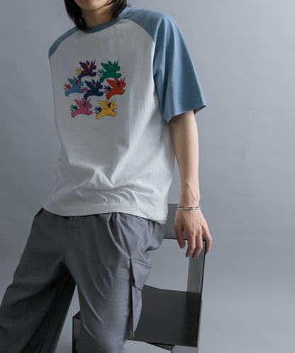 『聯名』SHUHEI KOKI×SENSE OF PLACE 拼色插肩袖T恤