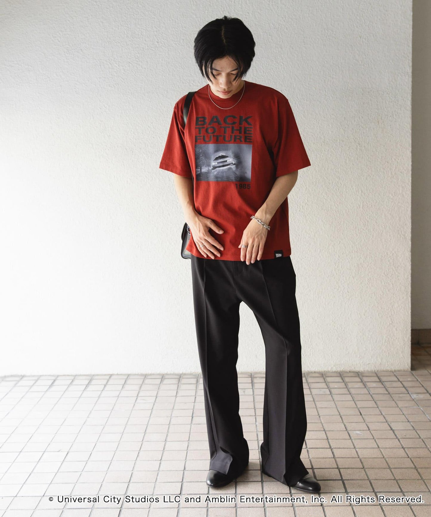 『聯名』SENSE OF PLACE×回到未來 圓領印花T恤 A