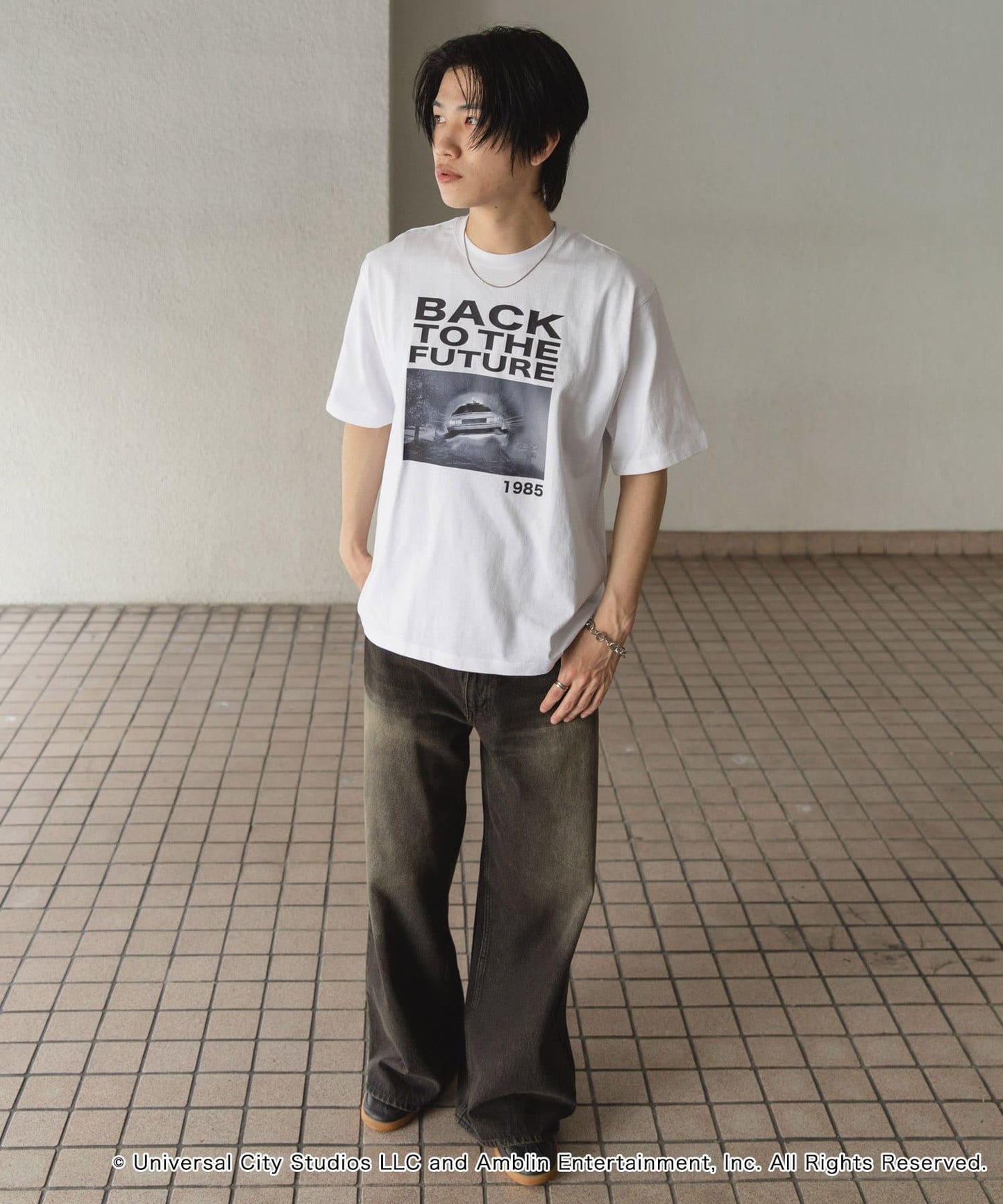 『聯名』SENSE OF PLACE×回到未來 圓領印花T恤 A