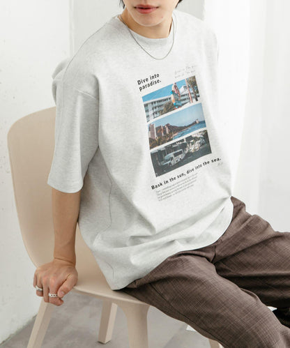 城市風景照片短袖T恤