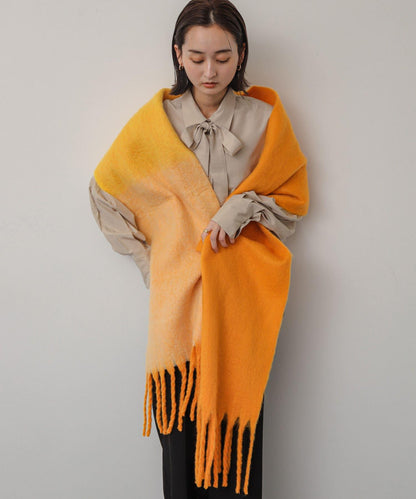 一部分色拼接條紋圍巾