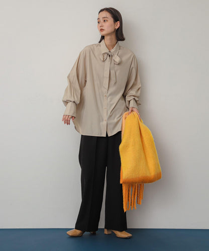 一部分色拼接條紋圍巾