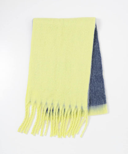 一部分色拼接條紋圍巾