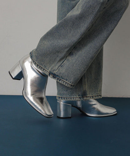 「除臭」方頭中縫彈力靴