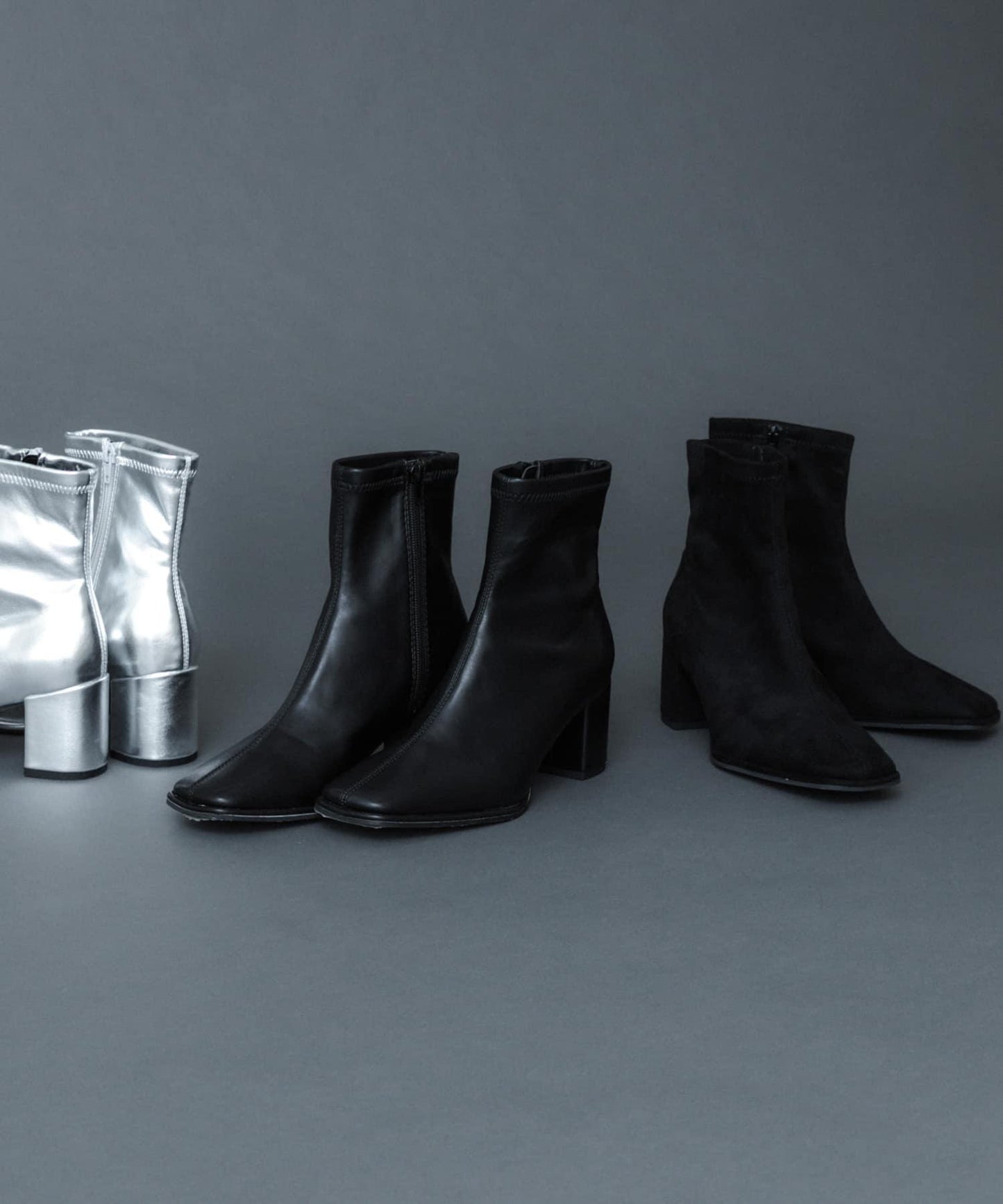 「除臭」方頭中縫彈力靴