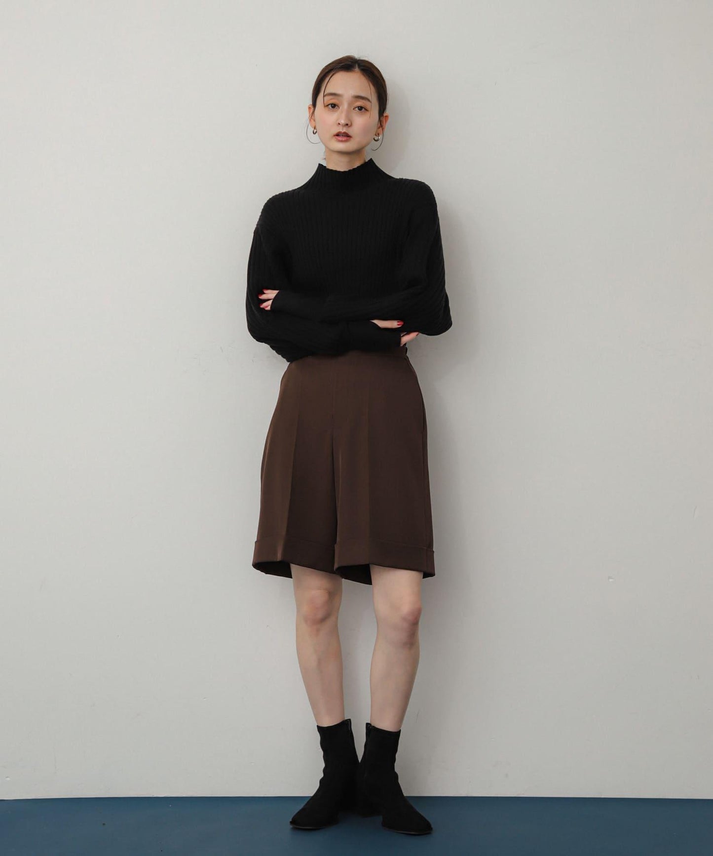 「除臭」方頭中縫彈力靴