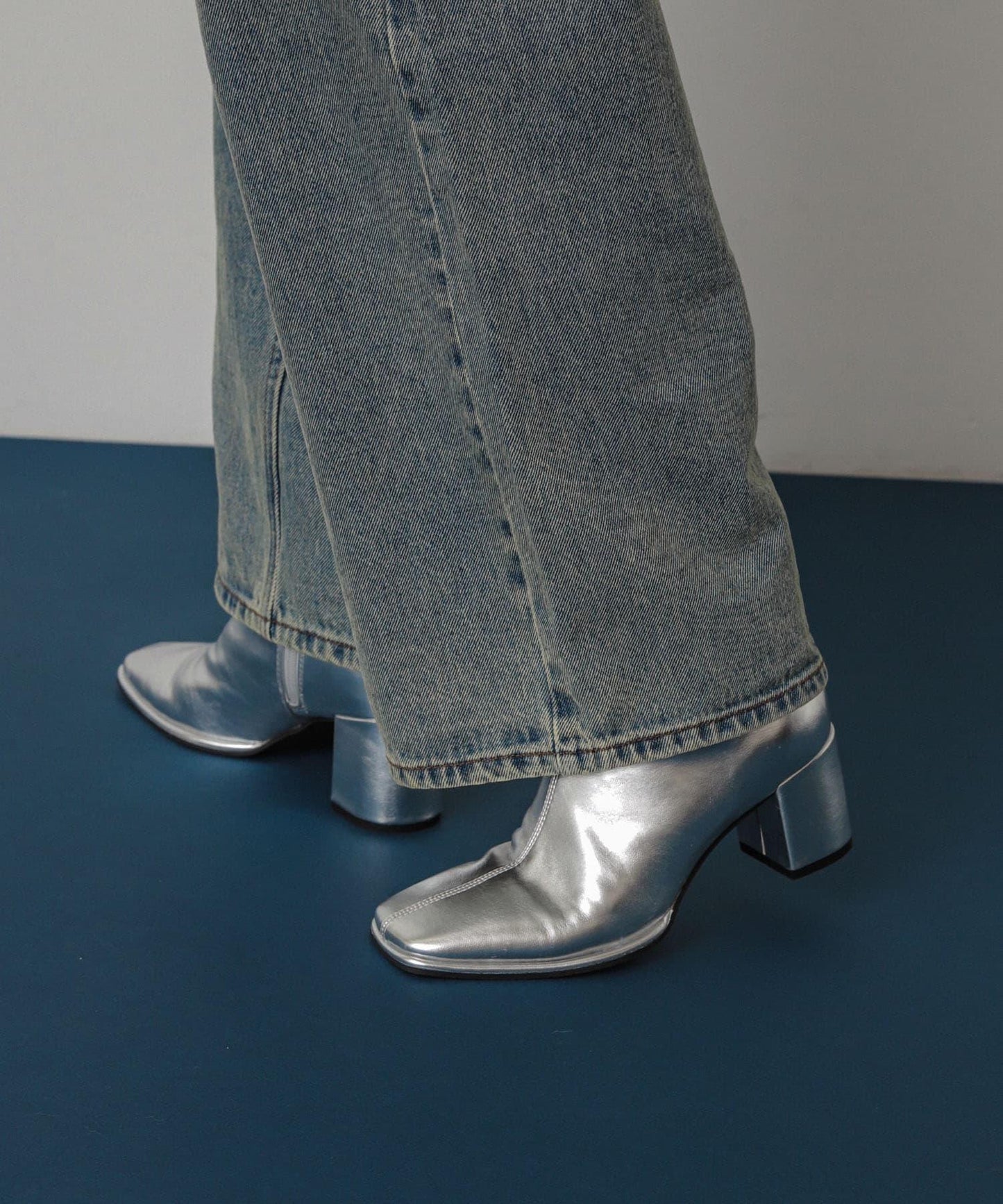 「除臭」方頭中縫彈力靴