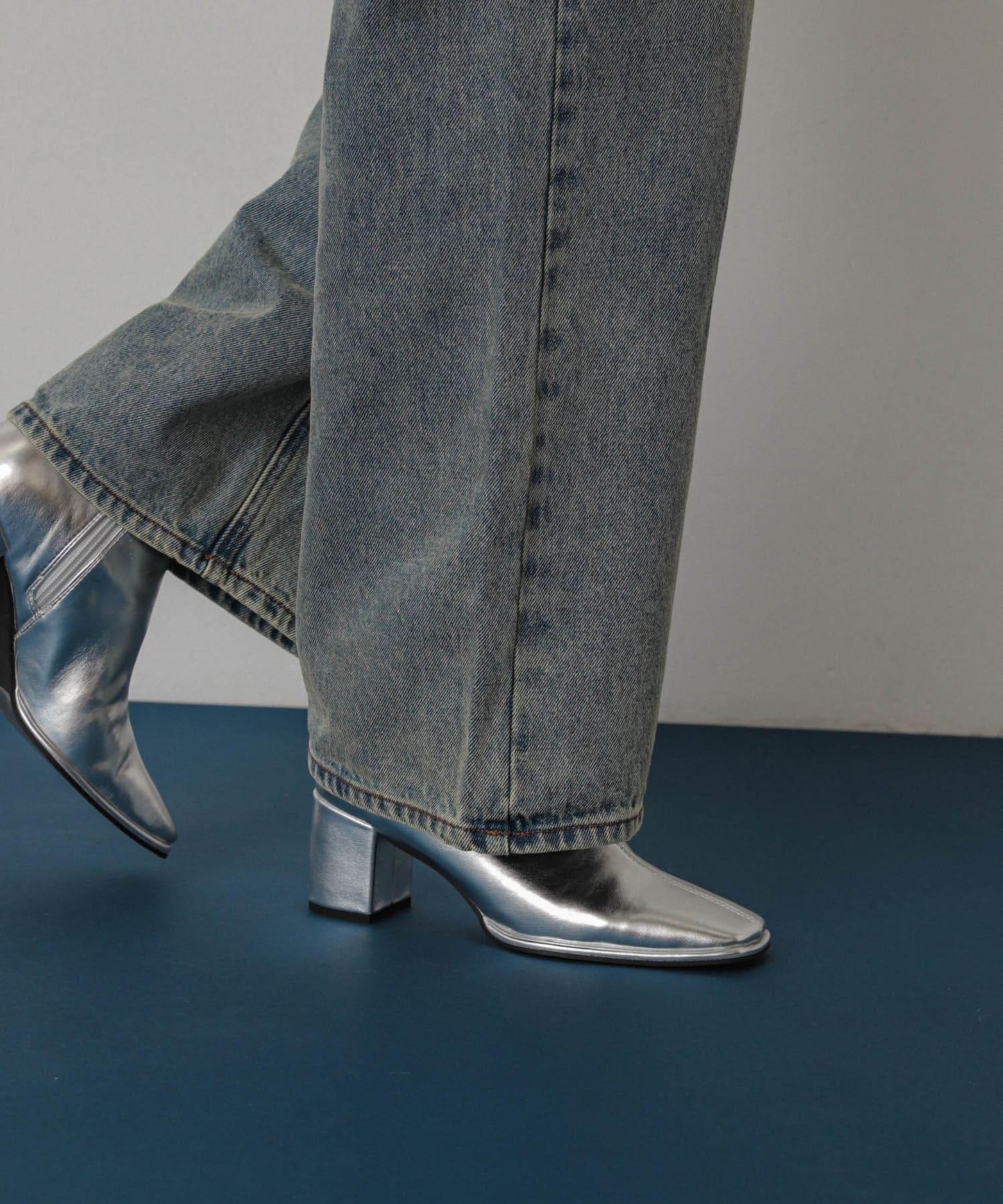 「除臭」方頭中縫彈力靴