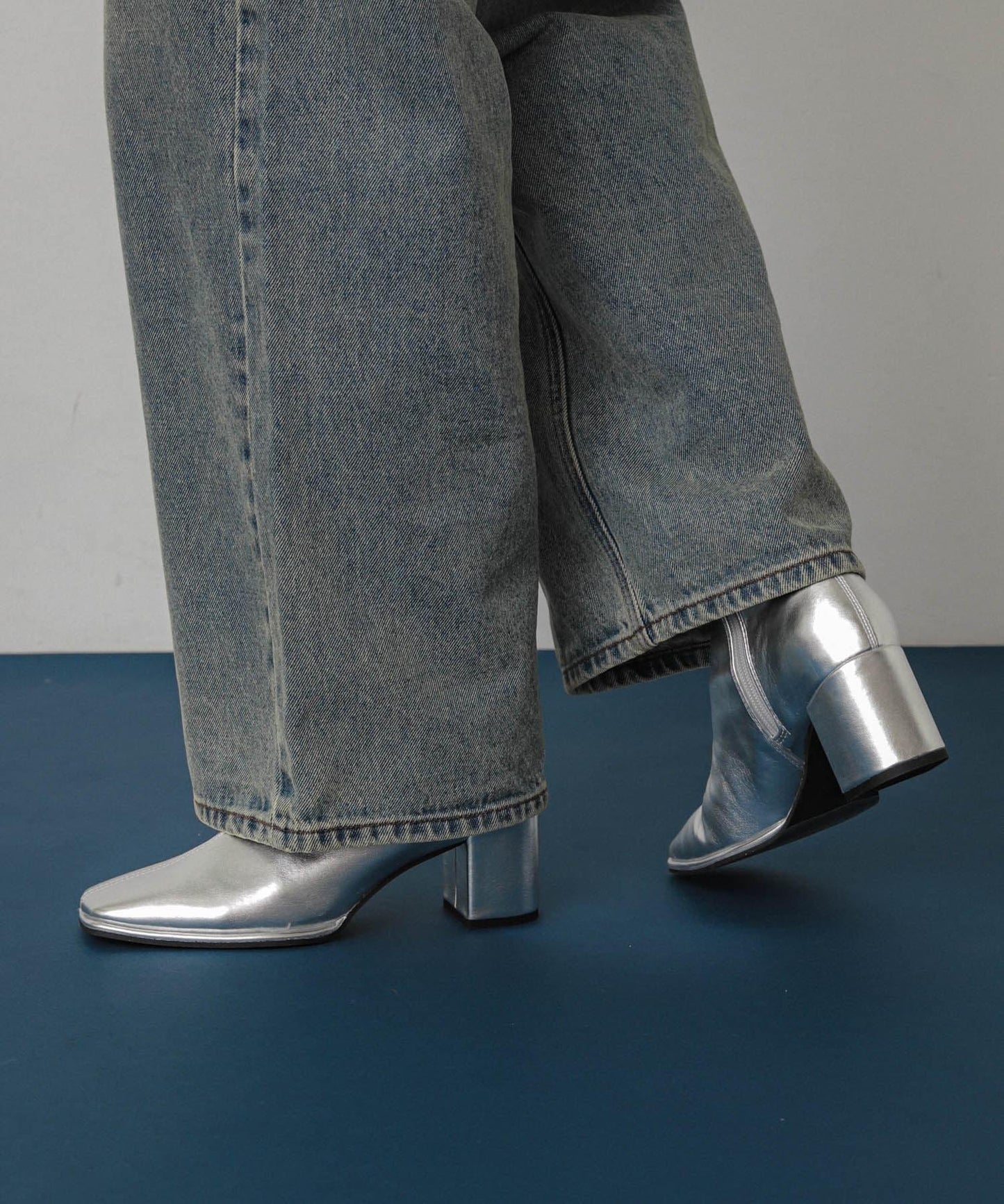 「除臭」方頭中縫彈力靴