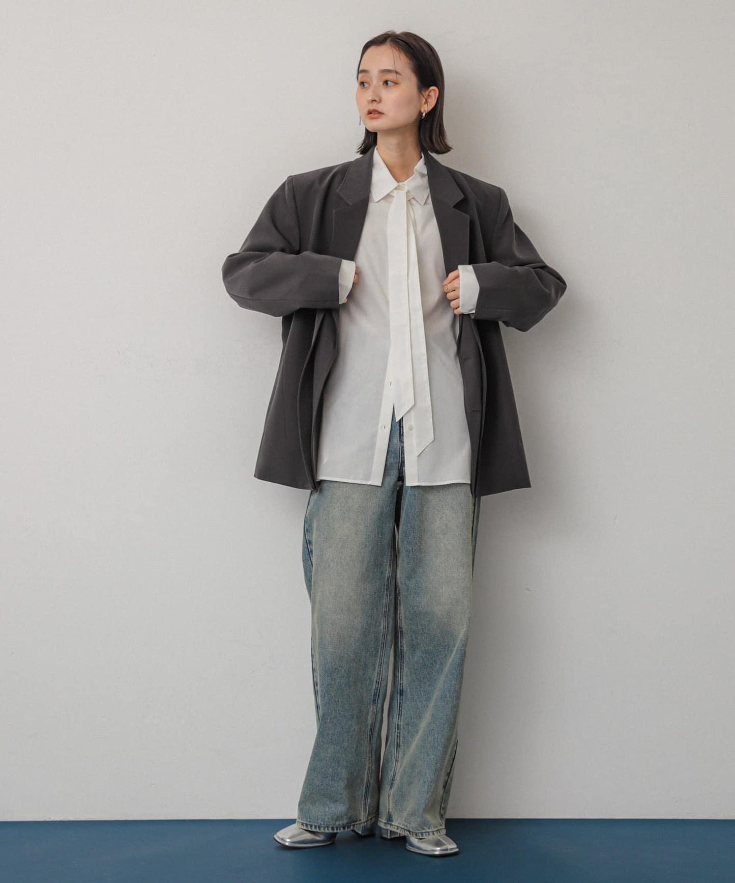 「除臭」方頭中縫彈力靴