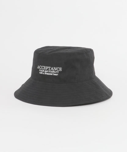 桃色絨毛標誌刺繡漁夫帽