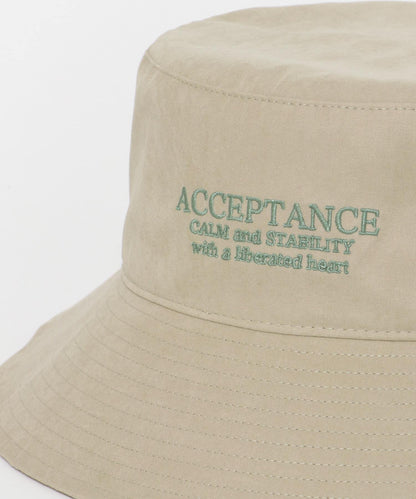 桃色絨毛標誌刺繡漁夫帽