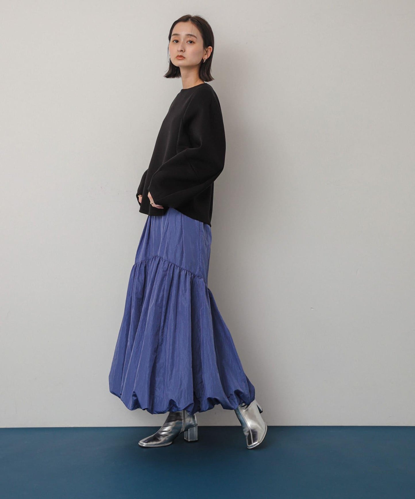 「除臭」方頭中縫彈力靴