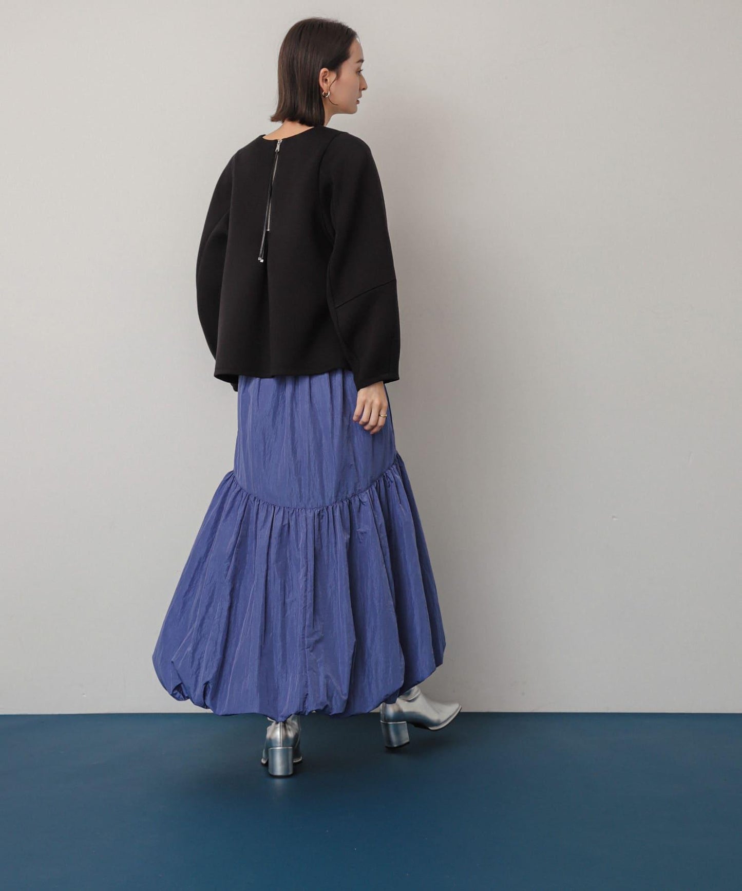 「除臭」方頭中縫彈力靴