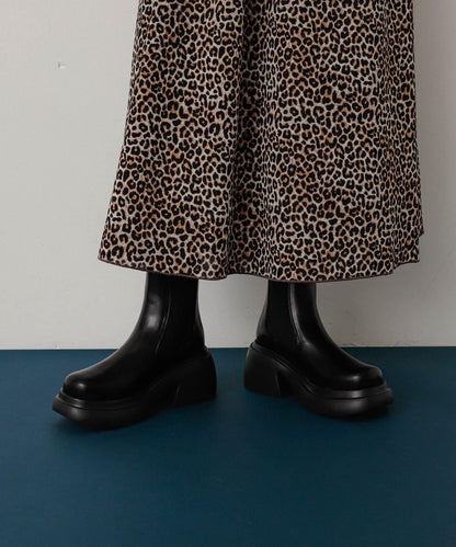 「除臭」側邊彈力厚底靴