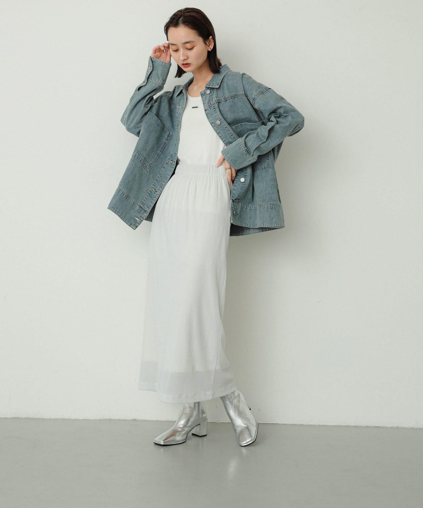 「除臭」方頭中縫彈力靴