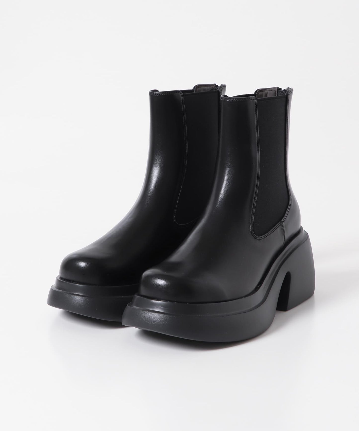 「除臭」側邊彈力厚底靴