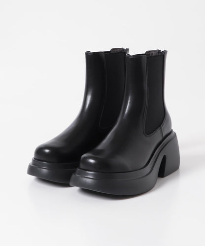 「除臭」側邊彈力厚底靴